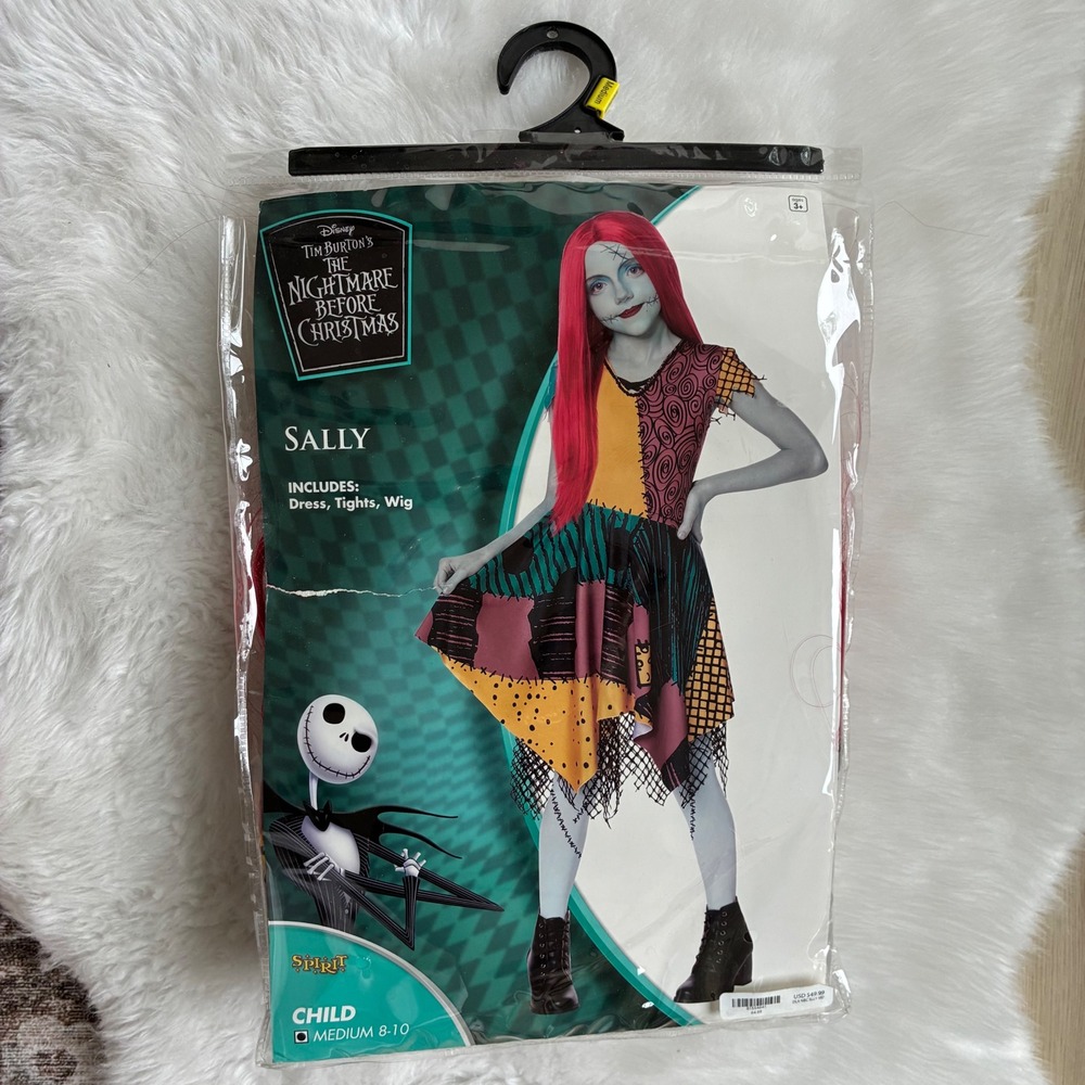 Disney Sally Nightmare Before Christmas Costume Girls Medium 8-10 Spirit